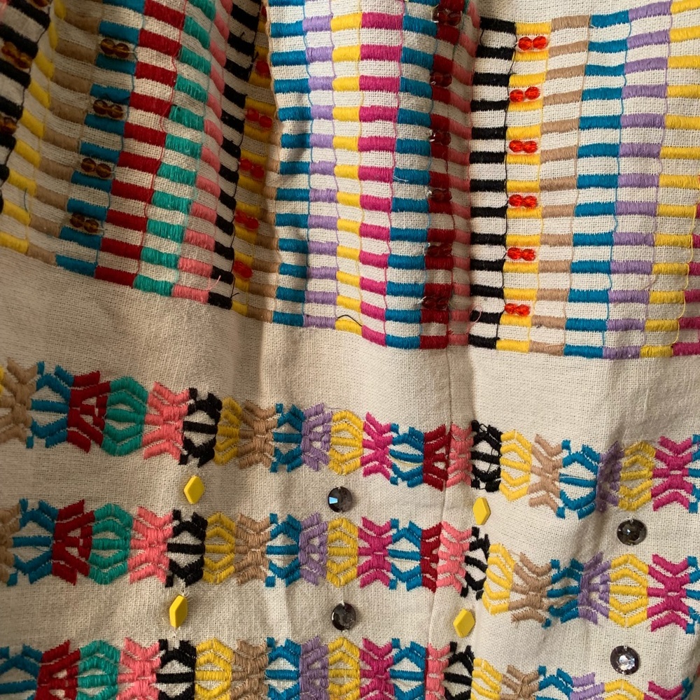 🆕NWT rare Anthropologie Rainbow Beaded Skirt - Picture 4 of 8